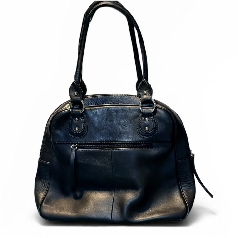 Pursuits Genuine Leather Chevron Retro Purse